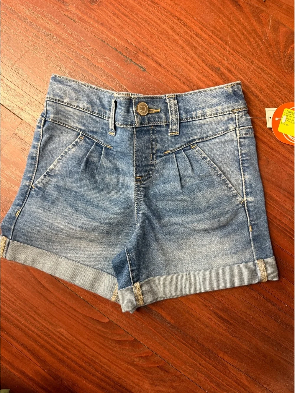 Wonder Nation Girls Size 5 Denim Jean Shorts Cuffed Hem NWT